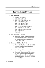 ten teachings of Jesus